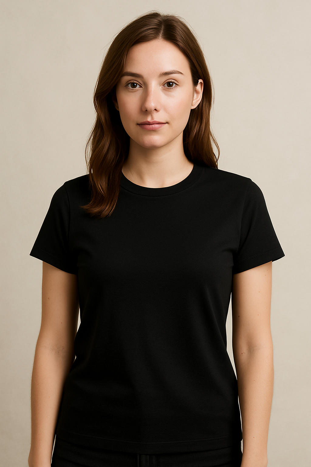 Iris Cotton T-Shirt (Black)