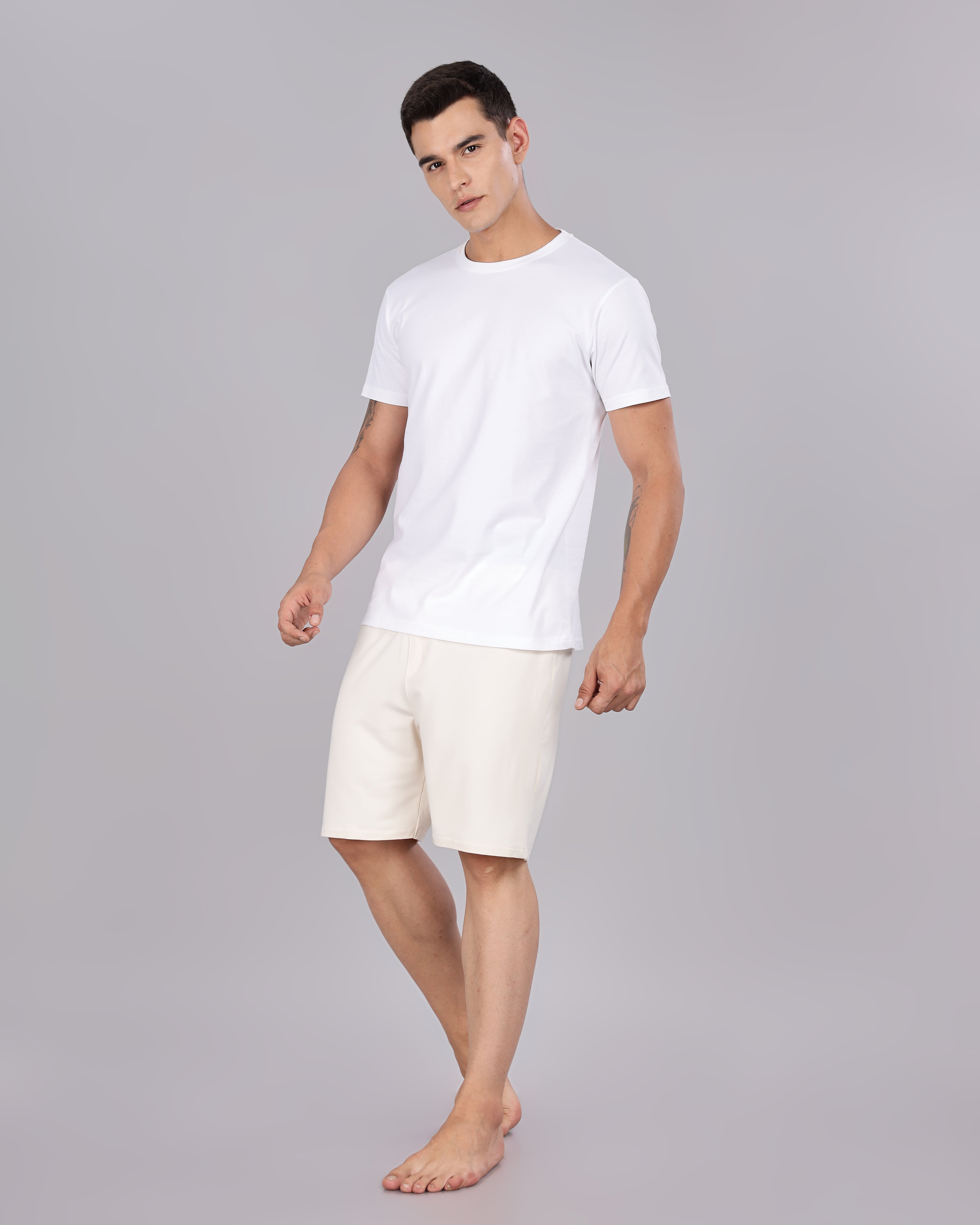 Cotton Tee & Bamboo Shorts  (Irish Cream)