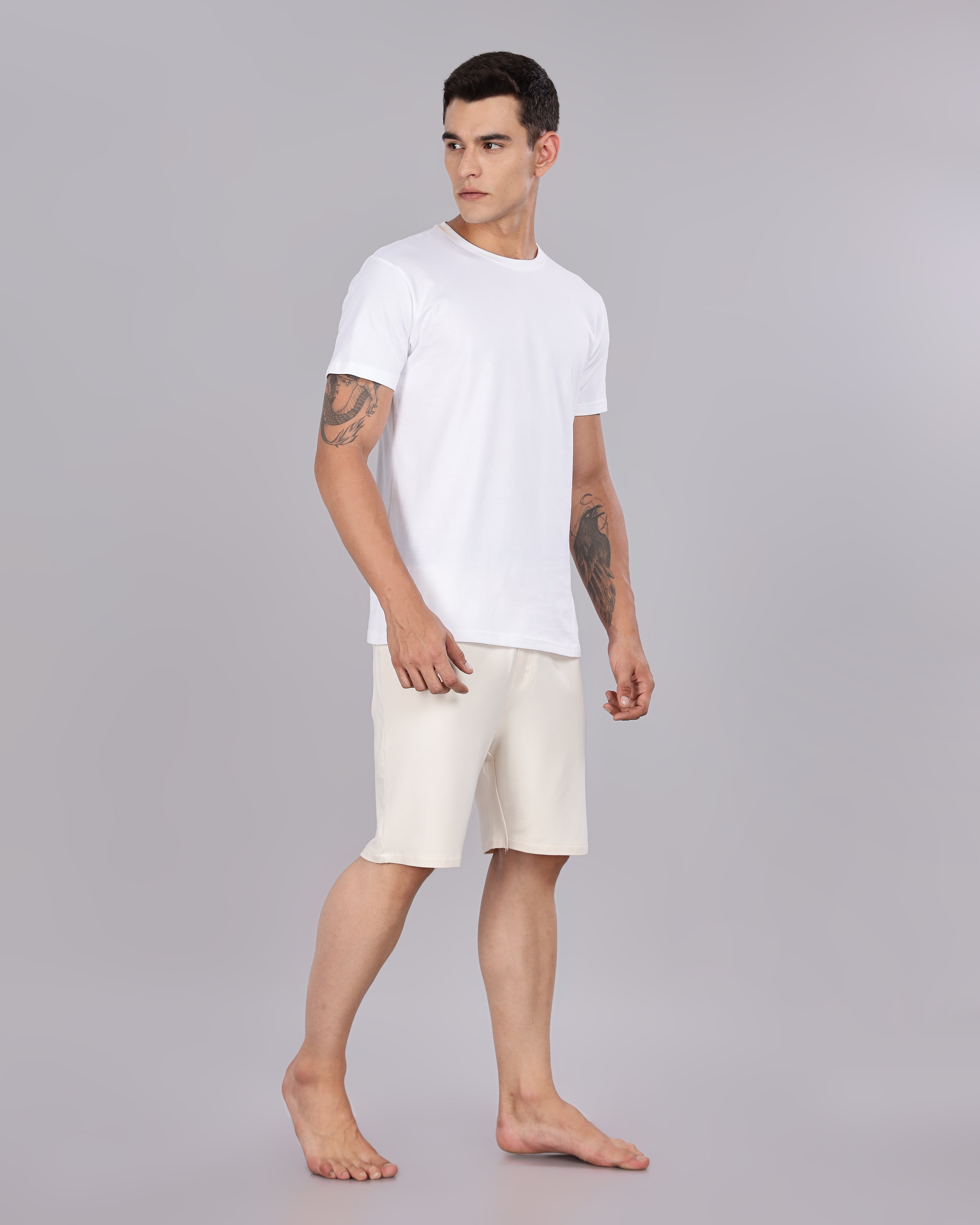Cotton Tee & Bamboo Shorts  (Irish Cream)