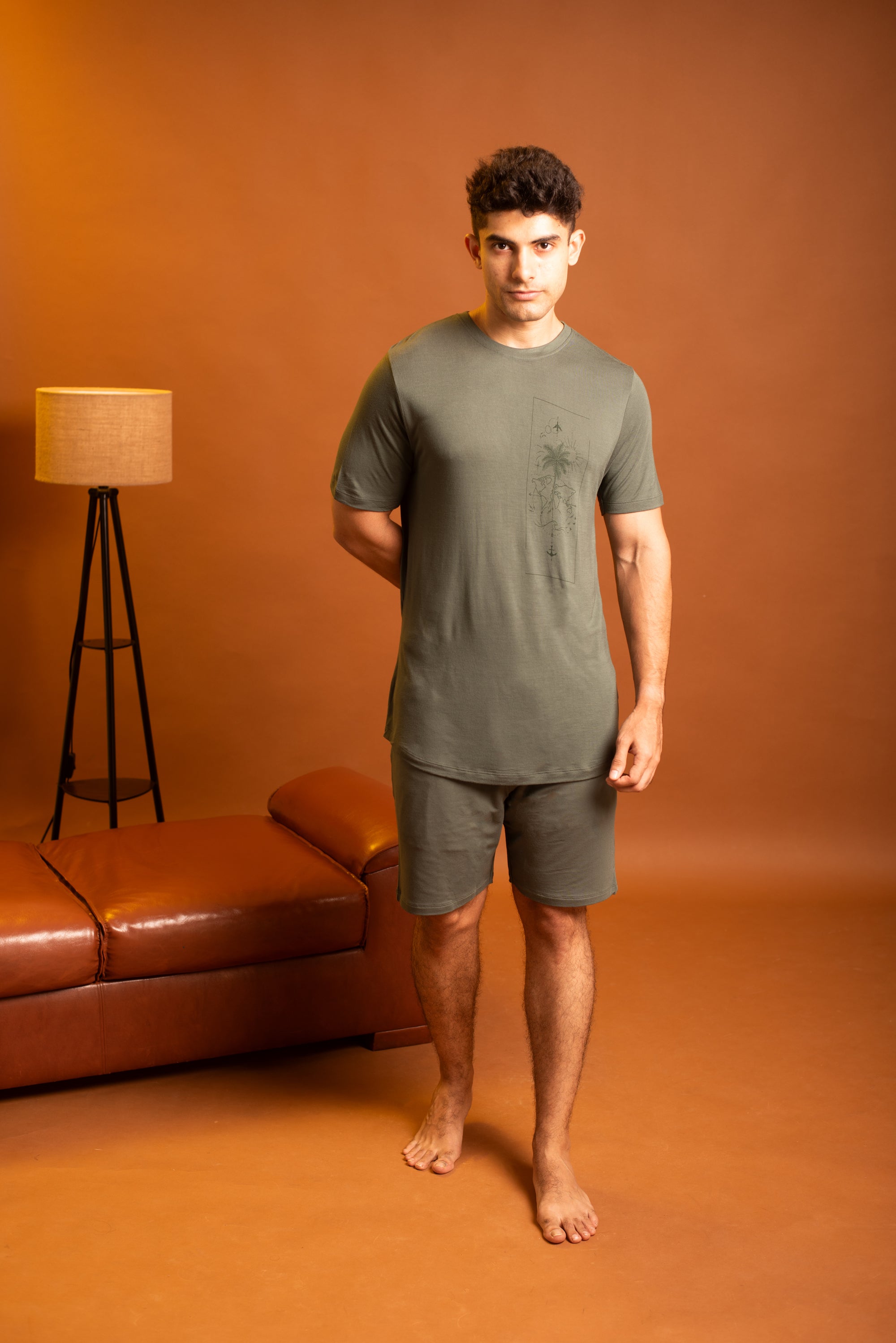 Cosmo T-Shirt + Shorts  (Dark Green)