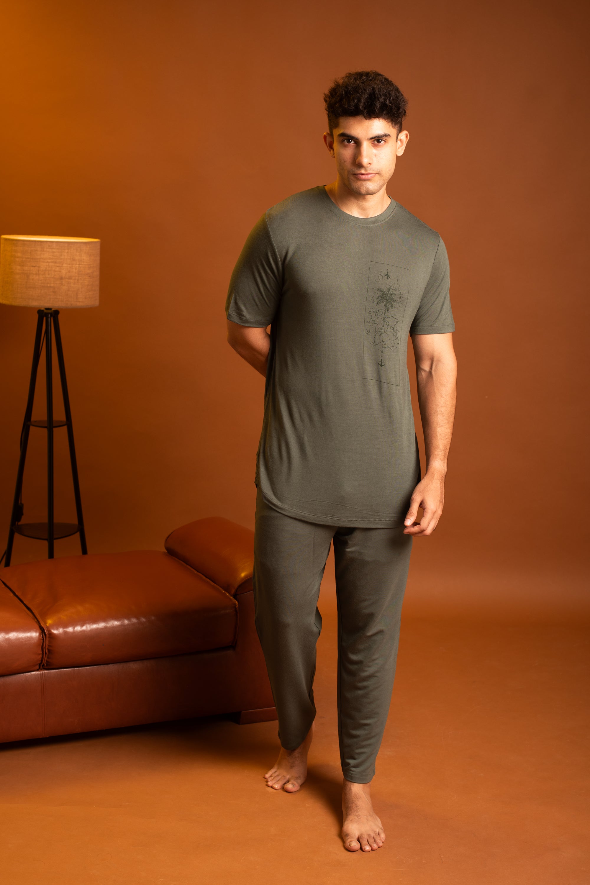 Cosmo T-Shirt + Pant  (Dark Green)